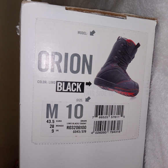 Ride Orion Snowboard Boots Mens Size 10 Black Red Lace Up All Mountain READ - Picture 13 of 13
